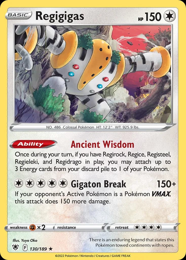 Astral Radiance Regigigas card front, 130/189