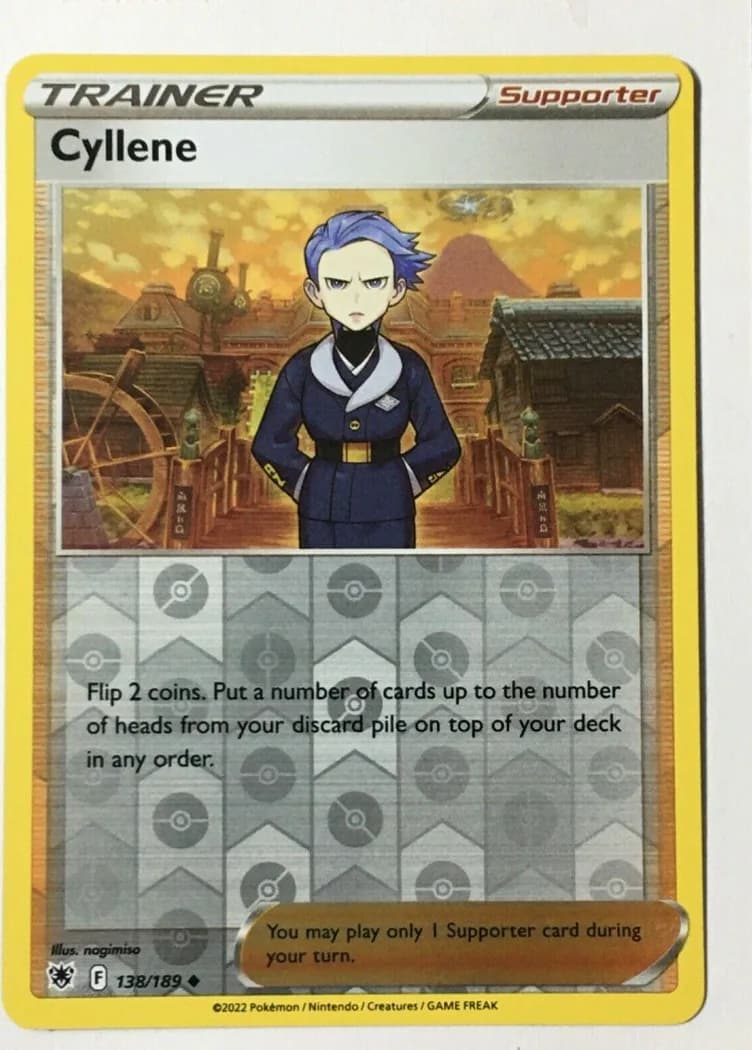 Cyllene reverse holo card front, Astral Radiance 138/189