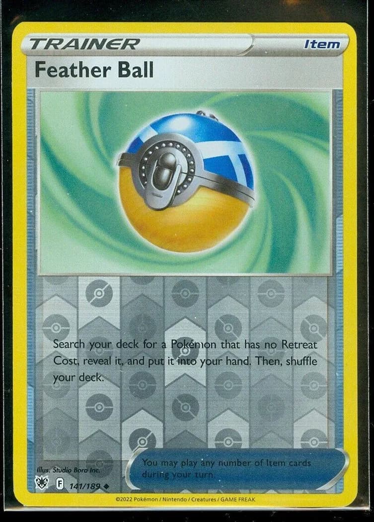 Feather Ball reverse holo card front, Astral Radiance 141/189