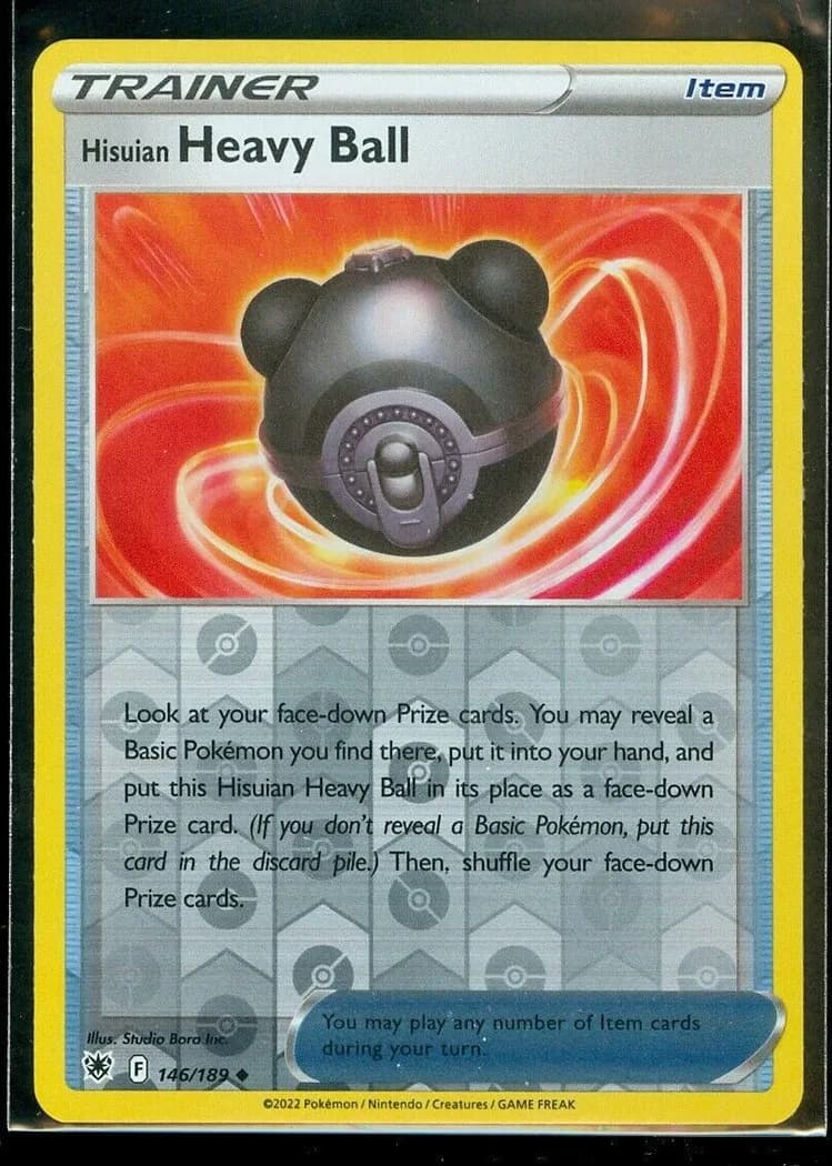 Hisuian Heavy Ball reverse holo card front, Astral Radiance 146/189
