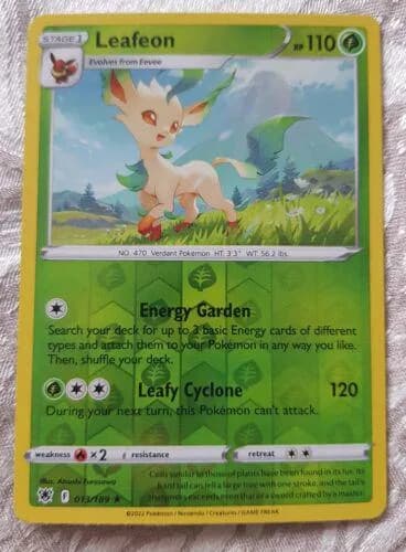 Leafeon reverse holo card front, Astral Radiance 13/189