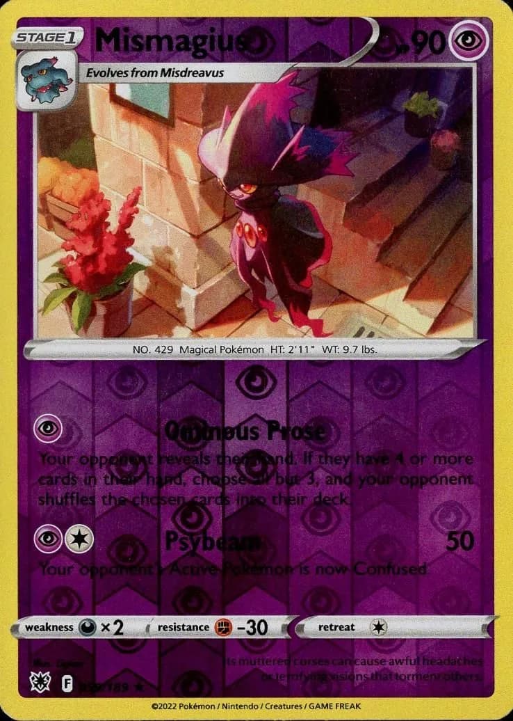 Mismagius reverse holo card front, Astral Radiance 59/189