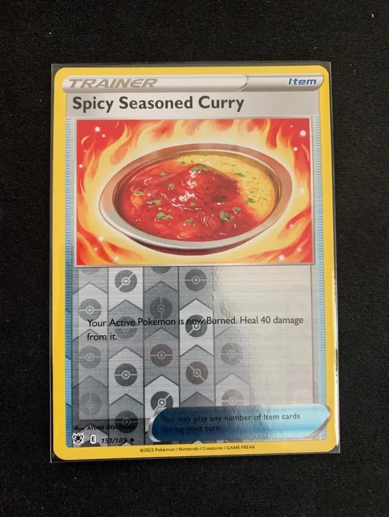 Spicy Seasoned Curry reverse holo card front, Astral Radiance 151/189
