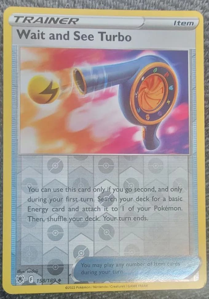 Wait and See Turbo reverse holo card front, Astral Radiance 158/189