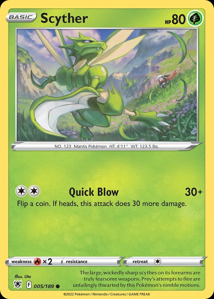Astral Radiance Scyther card front, 5/189