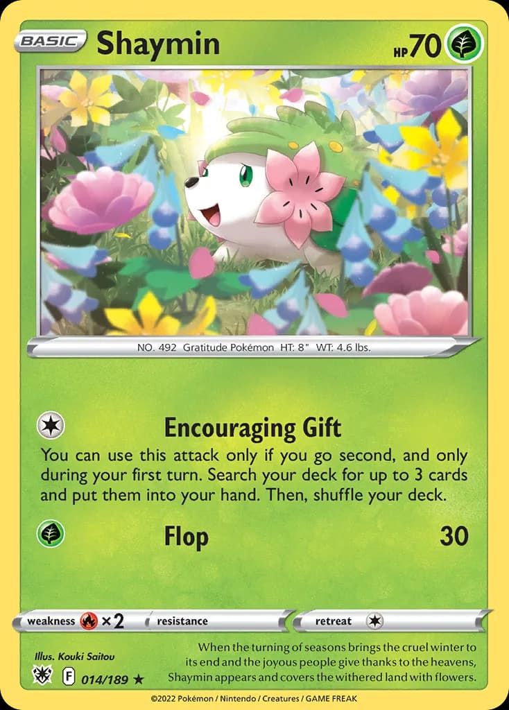 Shaymin card front, Astral Radiance 14/189