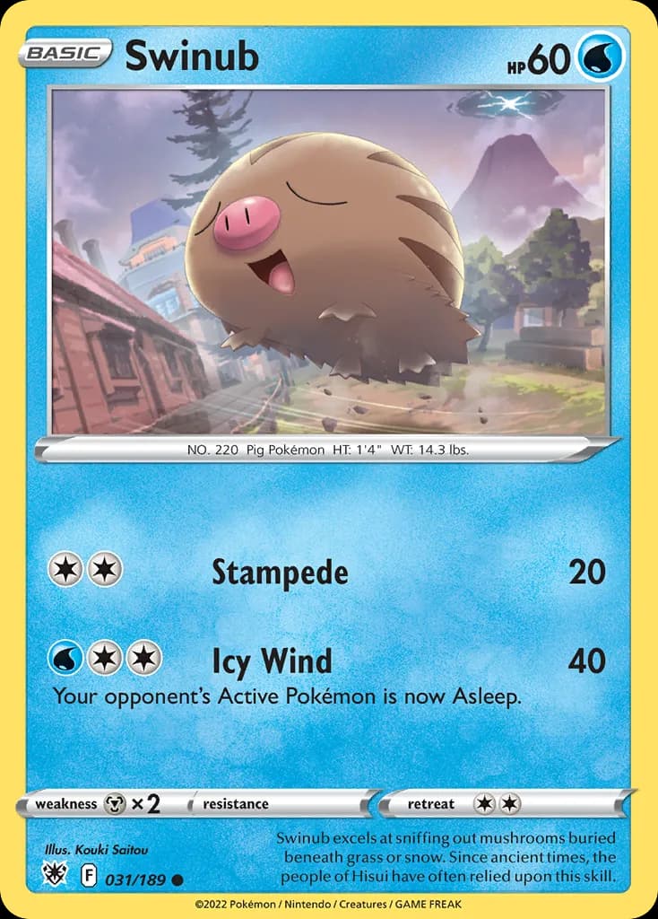 Astral Radiance Swinub card front, 31/189