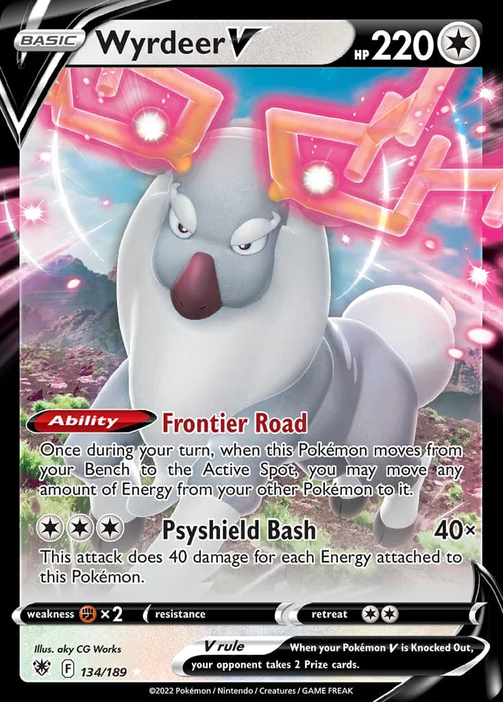 Astral Radiance Wyrdeer V card front, 134/189