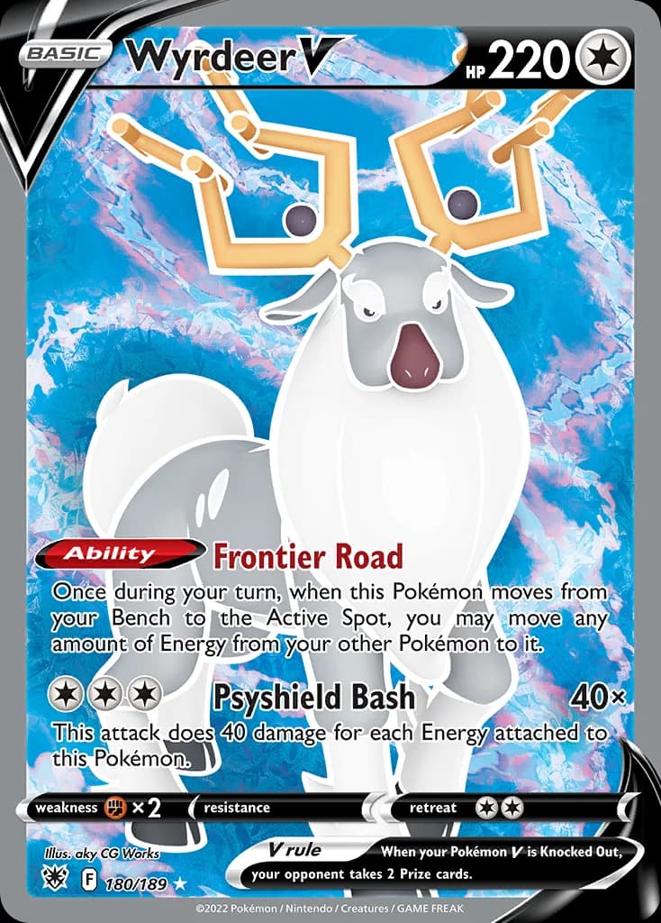 Astral Radiance Wyrdeer V card front, 180/189
