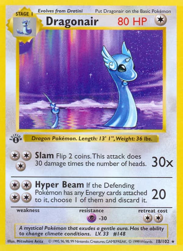 Dragonair card front, Base Set 18/102