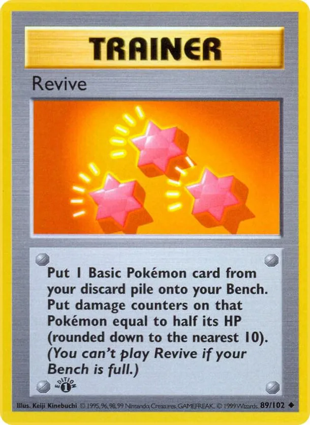 1st Edition Revive card front, Base Set 89/102