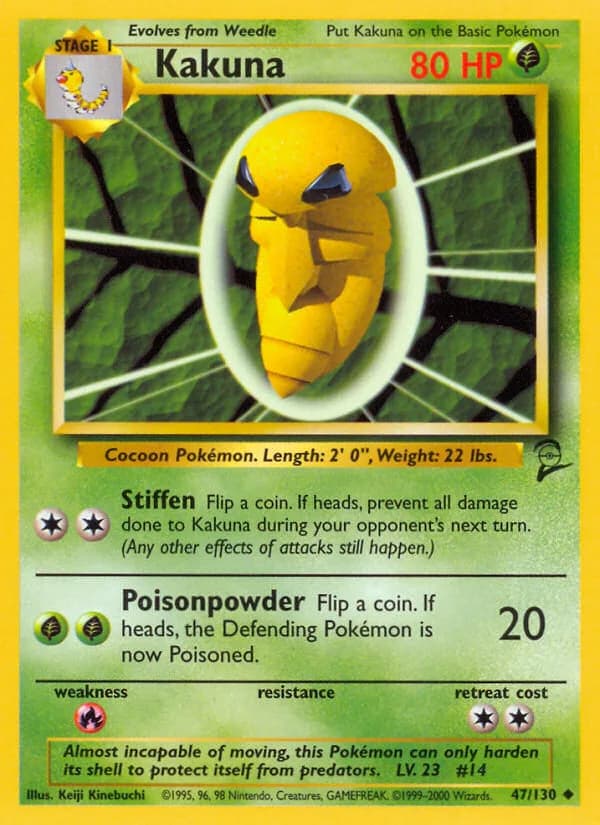 Kakuna card front, Base Set 2 47/130