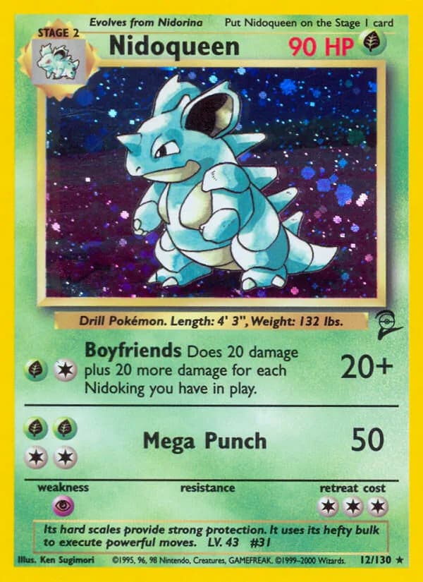 Nidoqueen card front, Base Set 2 12/130