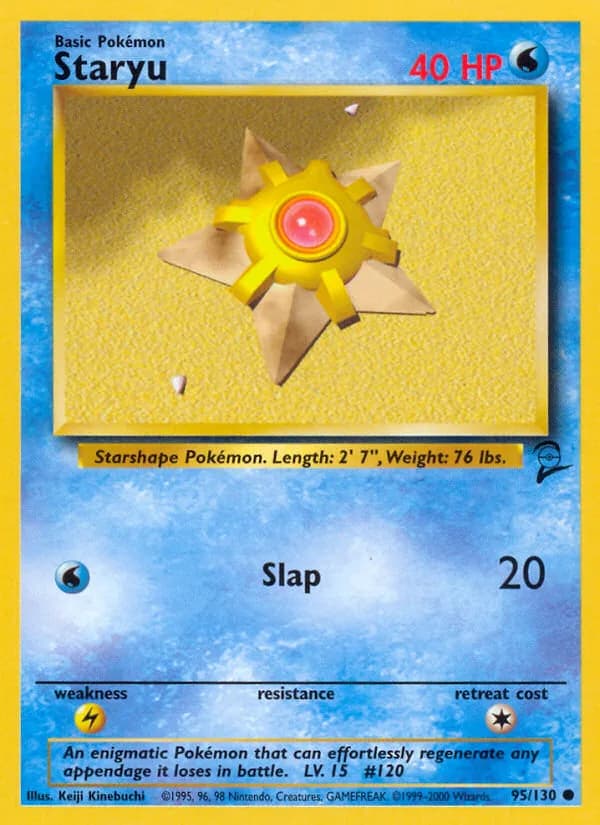 Staryu card front, Base Set 2 95/130