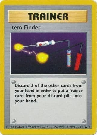 Shadowless Item Finder card front, Base Set 74/102