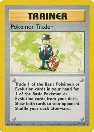Shadowless Pokémon Trader card front, Base Set 77/102