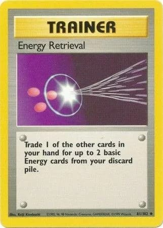 Unlimited Energy Retrieval card front, Base Set 81/102