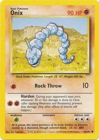 Unlimited Onix card front, Base Set 56/102