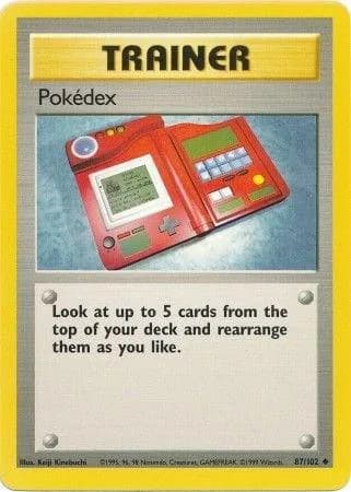 Unlimited Pokédex card front, Base Set 87/102