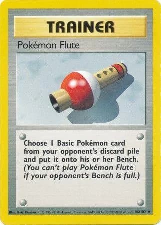 Unlimited Pokémon Flute card front, Base Set 86/102