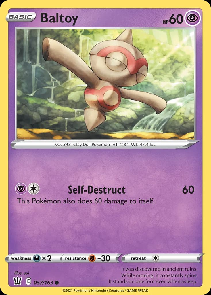 Battle Styles Baltoy card front, 57/163