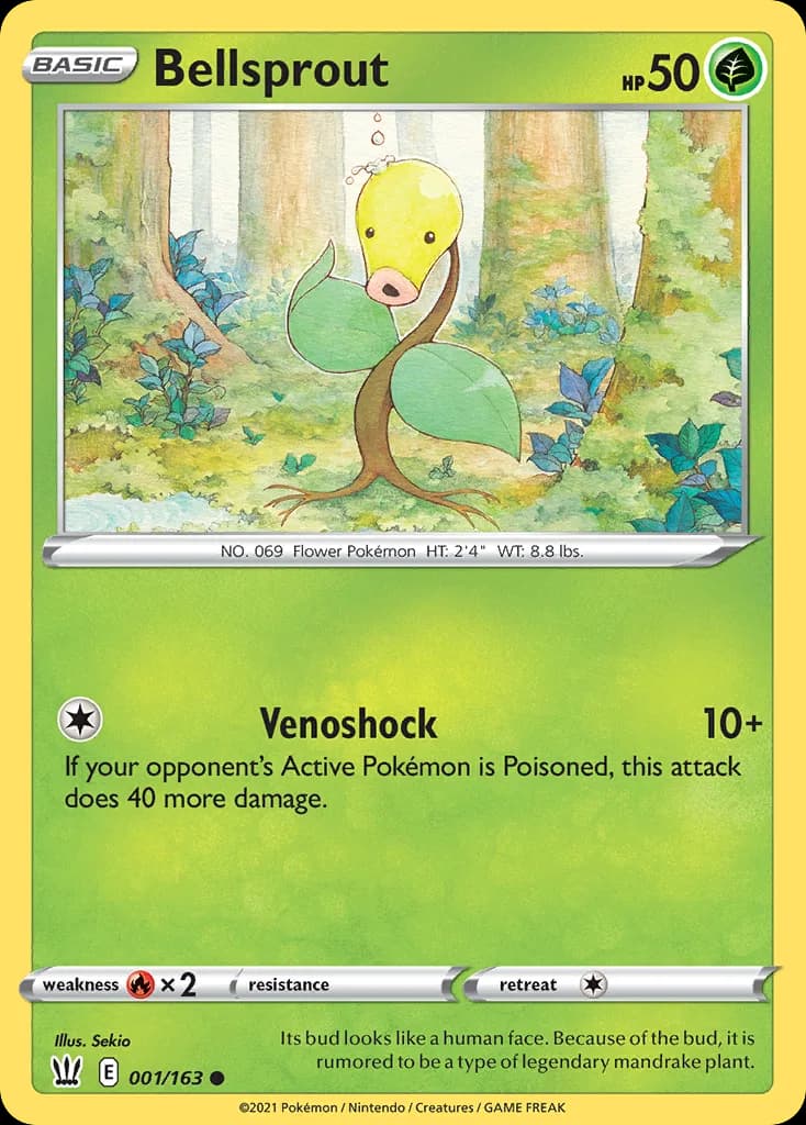Battle Styles Bellsprout card front, 1/163
