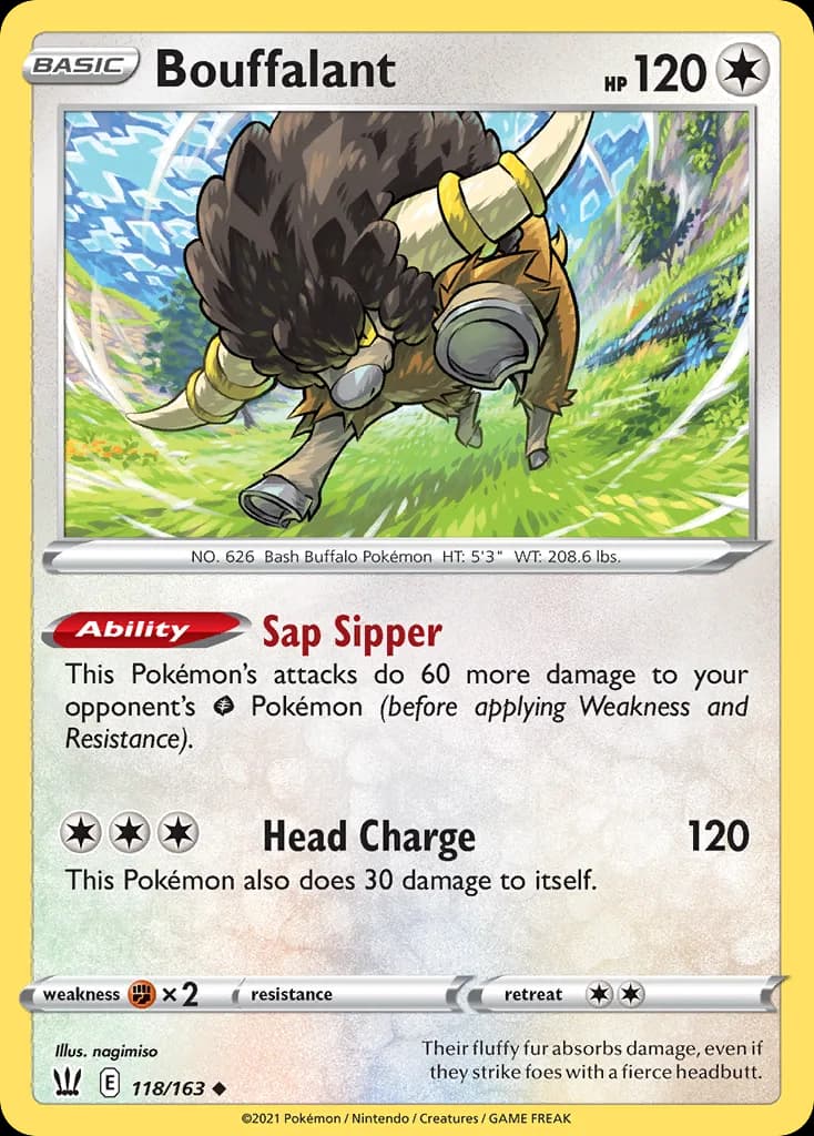 Battle Styles Bouffalant card front, 118/163