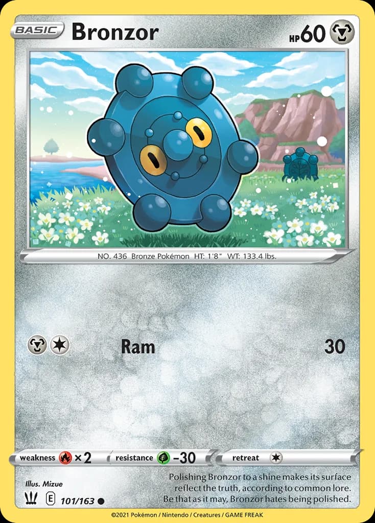 Battle Styles Bronzor card front, 101/163
