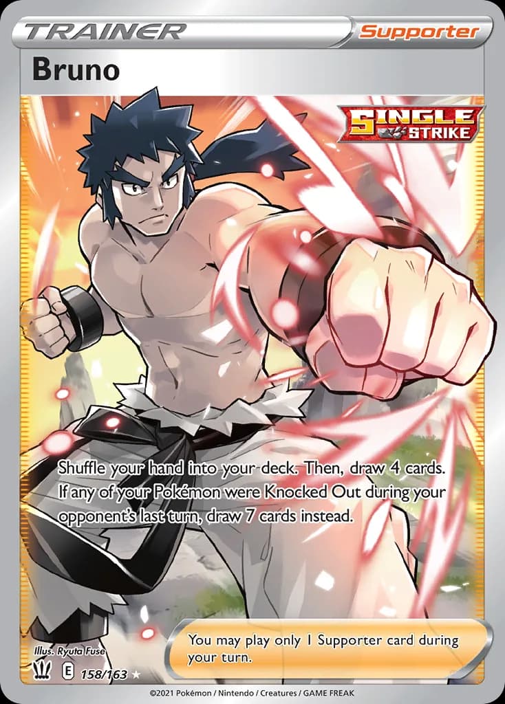 Battle Styles Bruno card front, 158/163