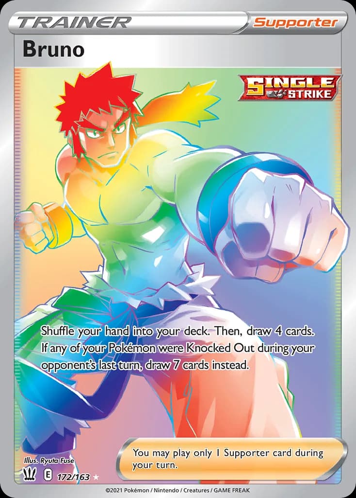 Battle Styles Bruno card front, 172/163
