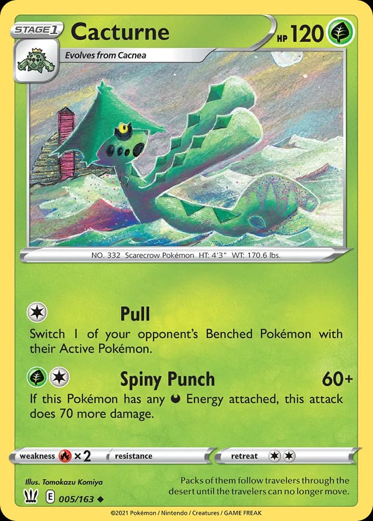 Battle Styles Cacturne card front, 5/163