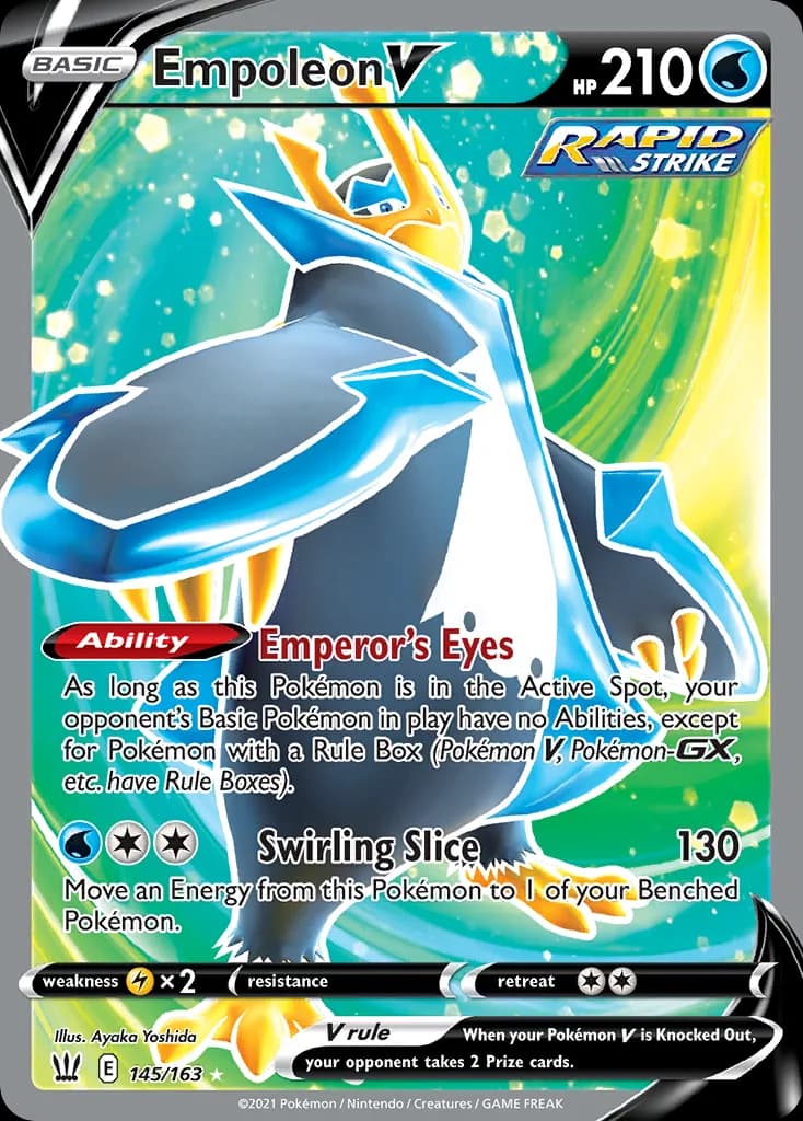 Empoleon V card front, Battle Styles 145/163