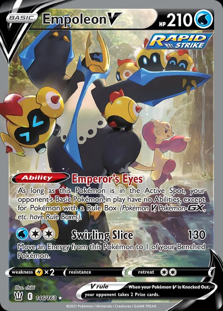 Empoleon V card front, Battle Styles 146/163