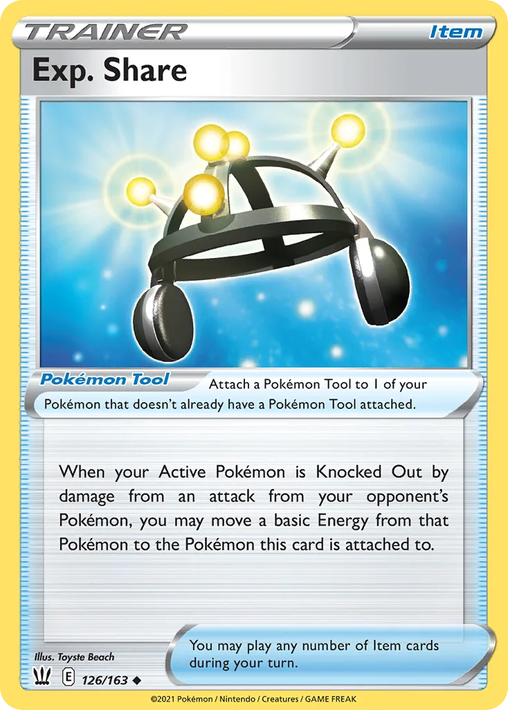 Battle Styles Exp. Share card front, 126/163