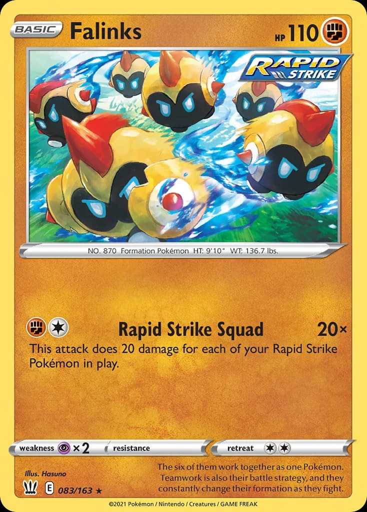 Battle Styles Falinks card front, 83/163