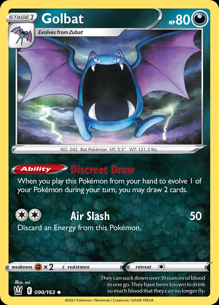 Battle Styles Golbat card front, 90/163