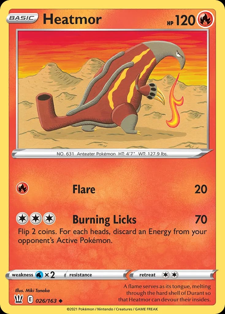 Battle Styles Heatmor card front, 26/163