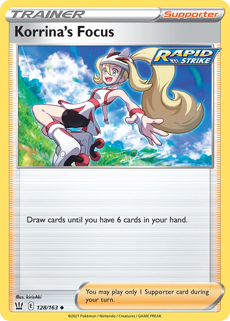 Battle Styles Korrina's Focus card front, 128/163