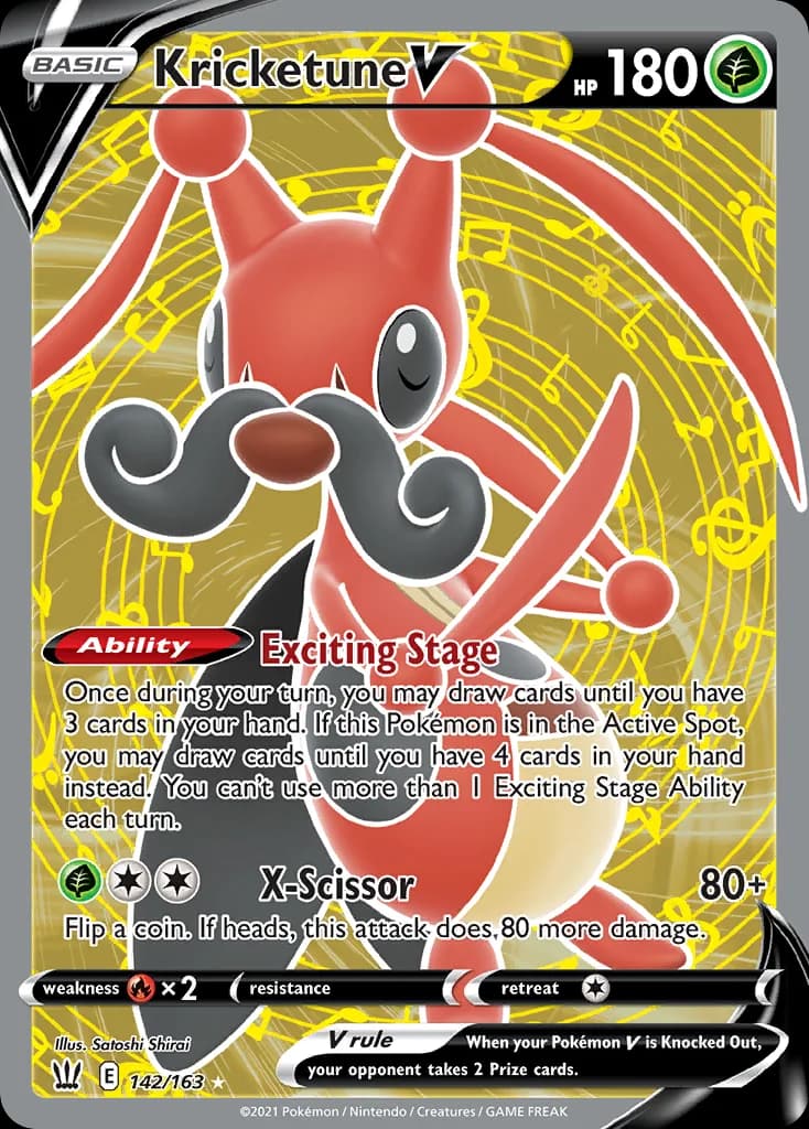 Battle Styles Kricketune V card front, 142/163