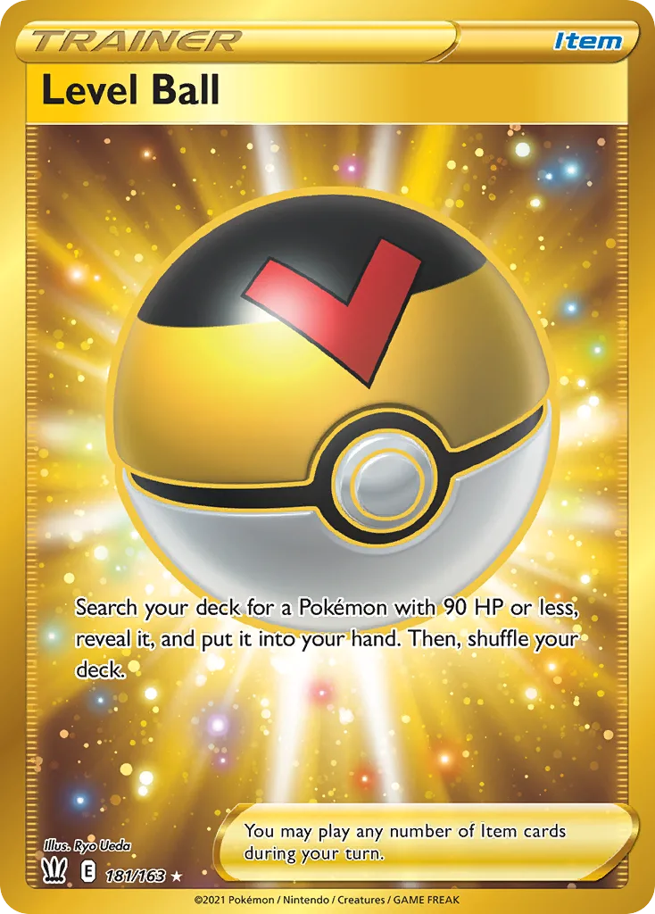 Battle Styles Level Ball card front, 181/163