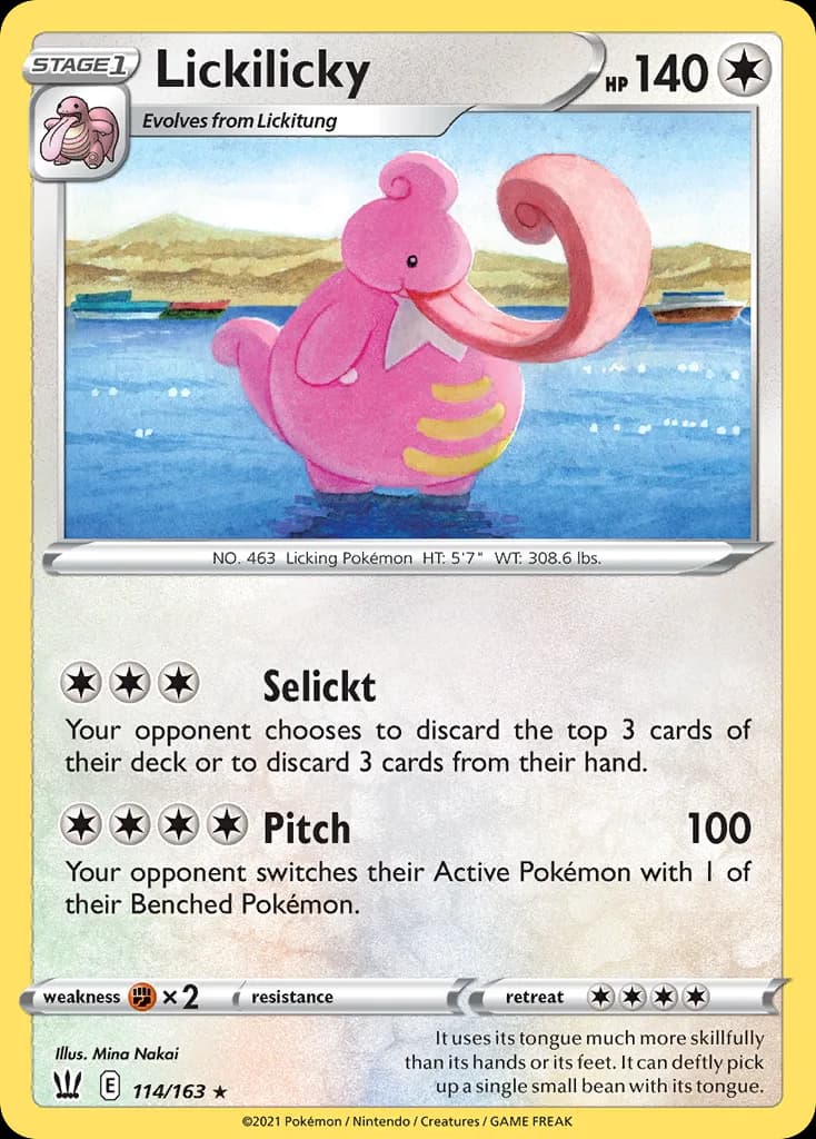 Battle Styles Lickilicky card front, 114/163
