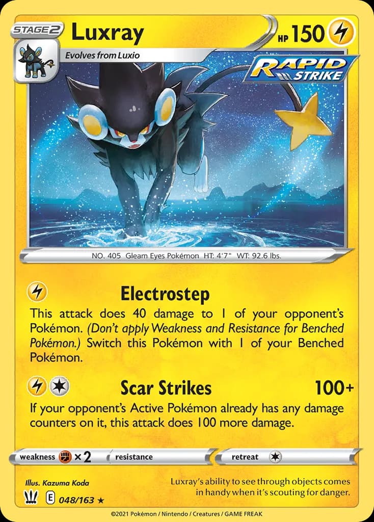 Luxray card front, Battle Styles 48/163