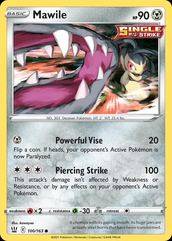 Battle Styles Mawile card front, 100/163