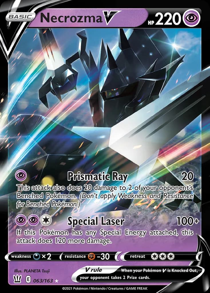 Battle Styles Necrozma V card front, 63/163