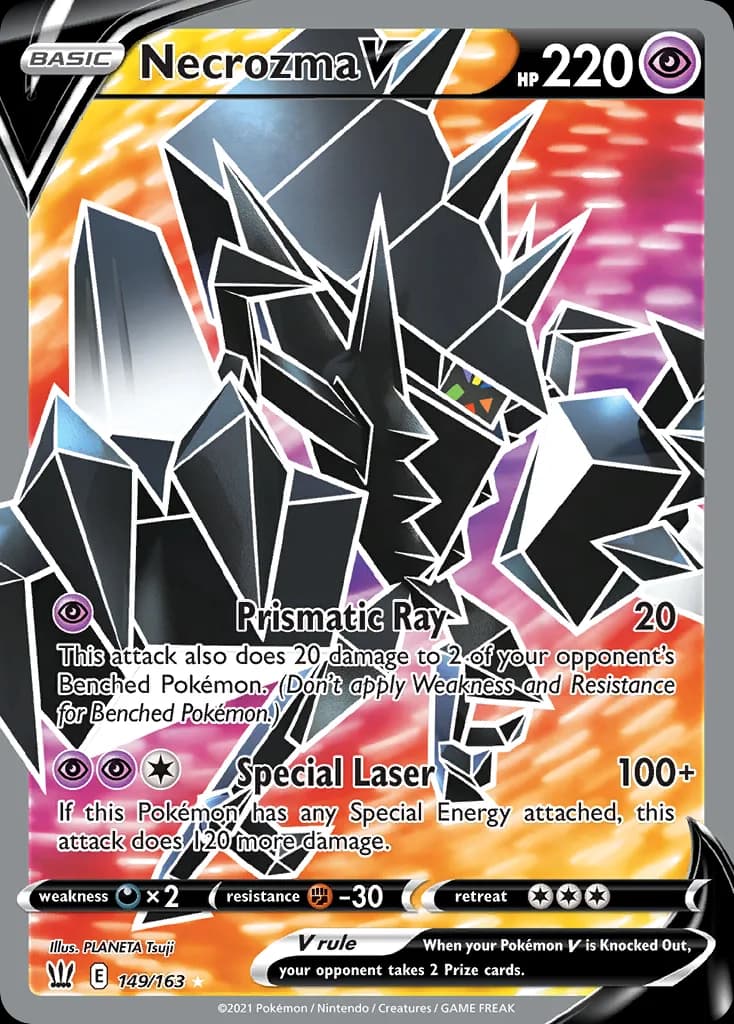 Battle Styles Necrozma V card front, 149/163