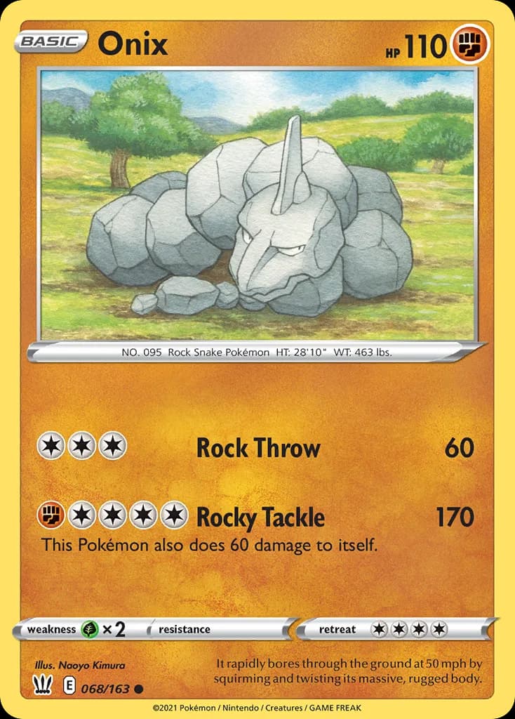 Battle Styles Onix card front, 68/163