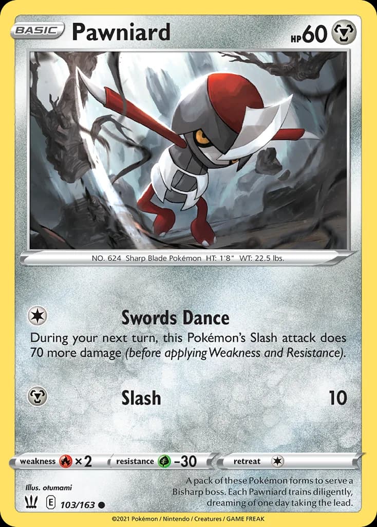 Battle Styles Pawniard card front, 103/163