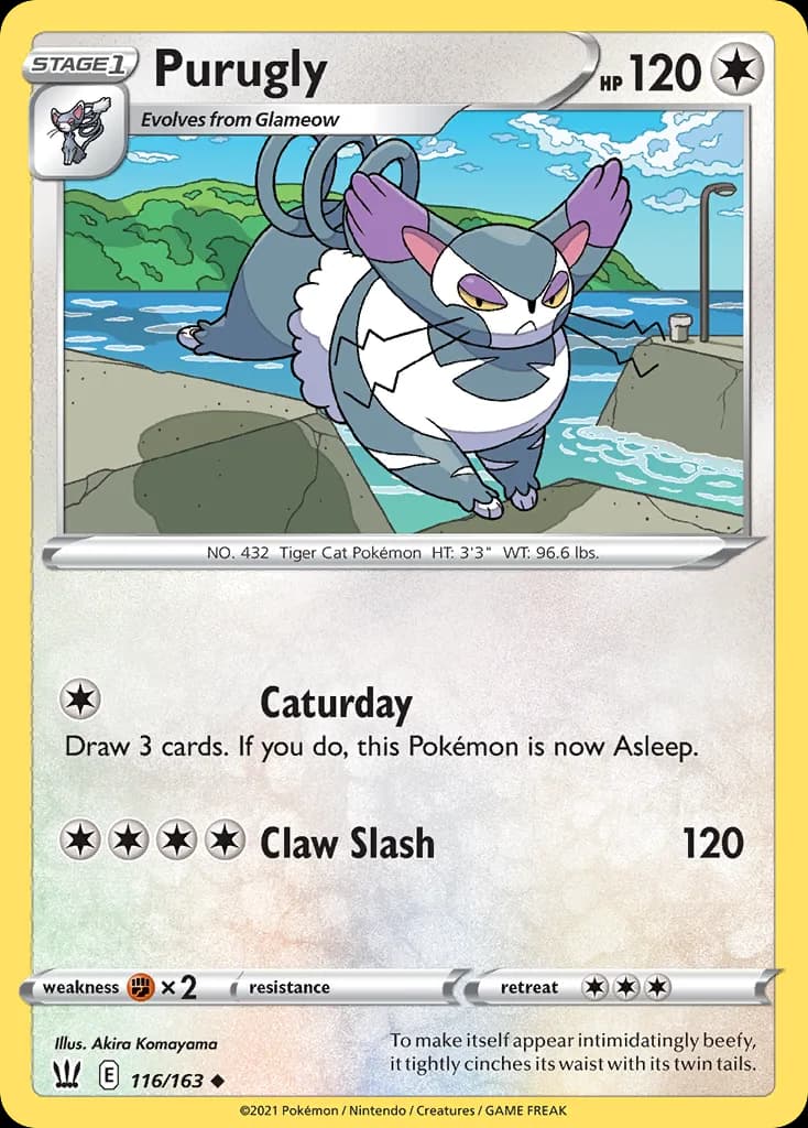 Battle Styles Purugly card front, 116/163