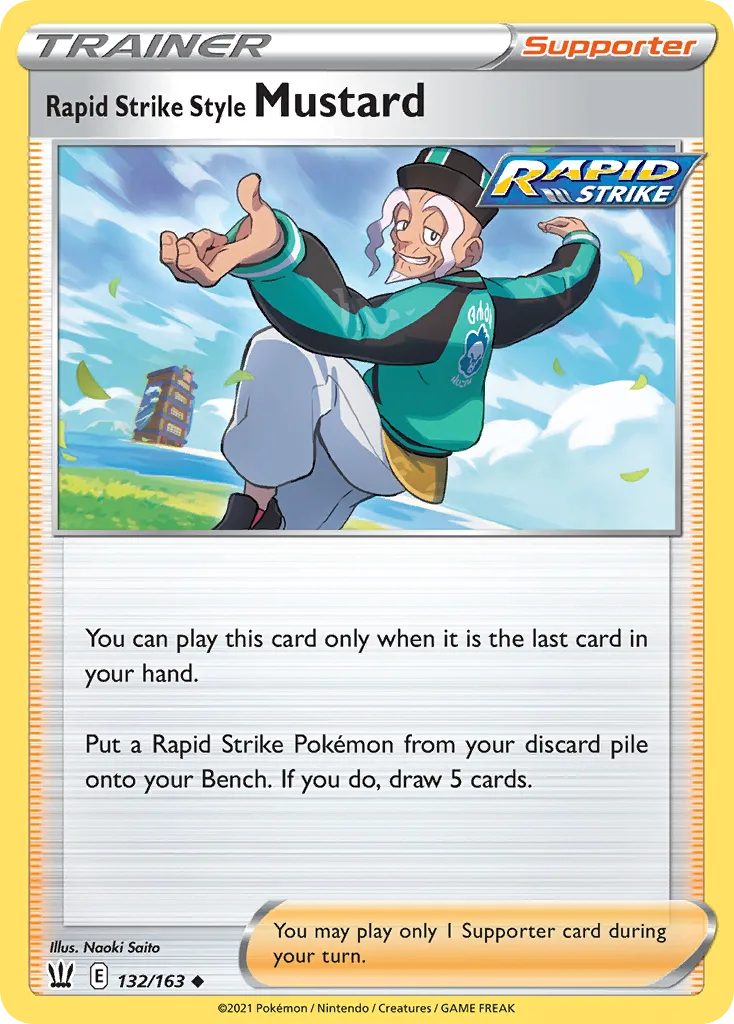 Battle Styles Rapid Strike Style Mustard card front, 132/163