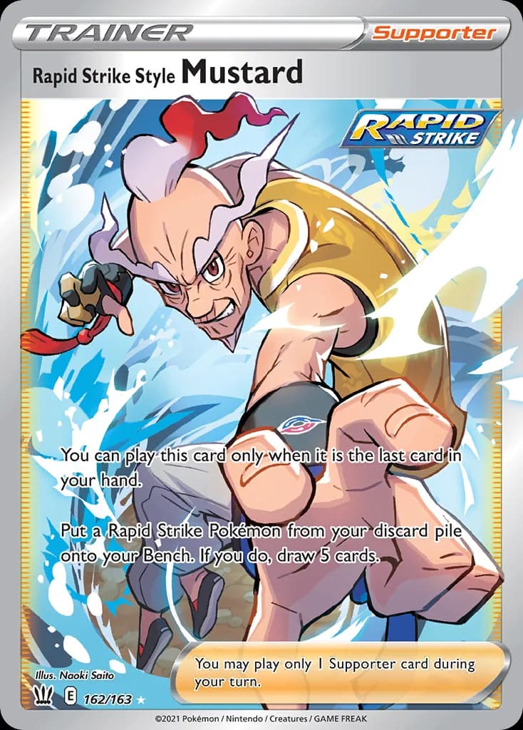 Battle Styles Rapid Strike Style Mustard card front, 162/163